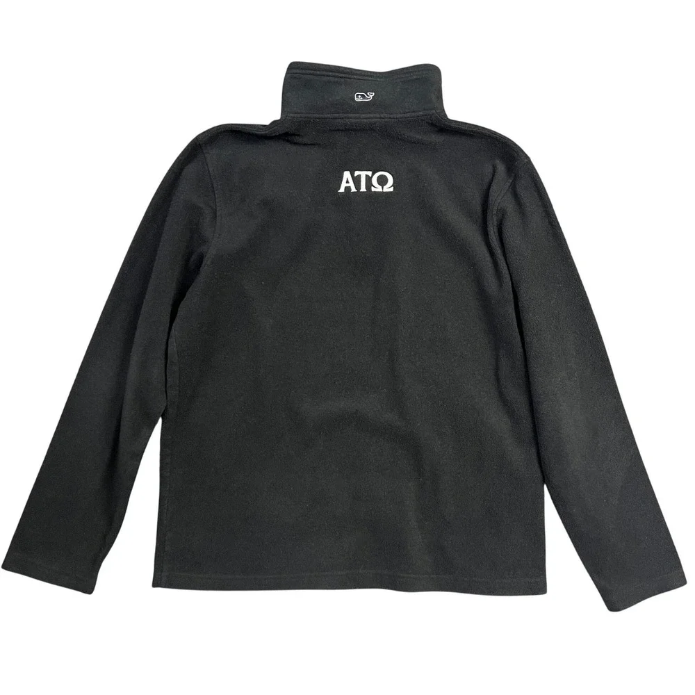 Vineyard Vines K-State Wildcats 1/4 Zip Fleece M Alpha Tau Omega Black Pullover